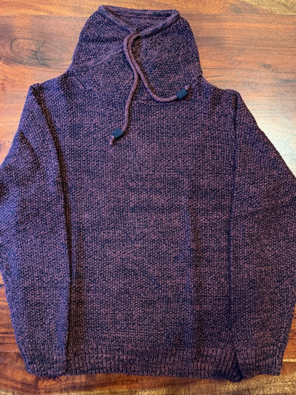Pull&Bear Men's Marled Plum Turtleneck Sweater